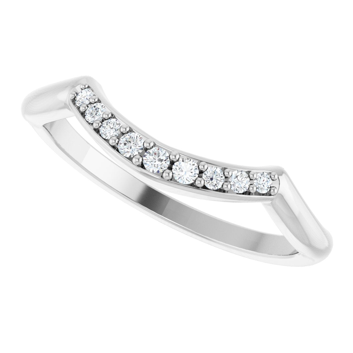 Double Claw-Prong Three-Stone Engagement Ring or Band