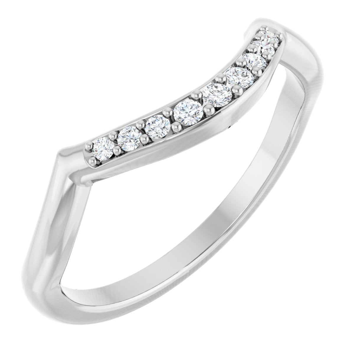 Double Claw-Prong Three-Stone Engagement Ring or Band