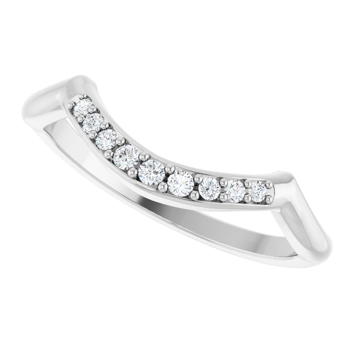 Double Claw-Prong Three-Stone Engagement Ring or Band