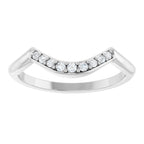 Double Claw-Prong Three-Stone Engagement Ring or Band