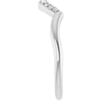 Double Claw-Prong Three-Stone Engagement Ring or Band