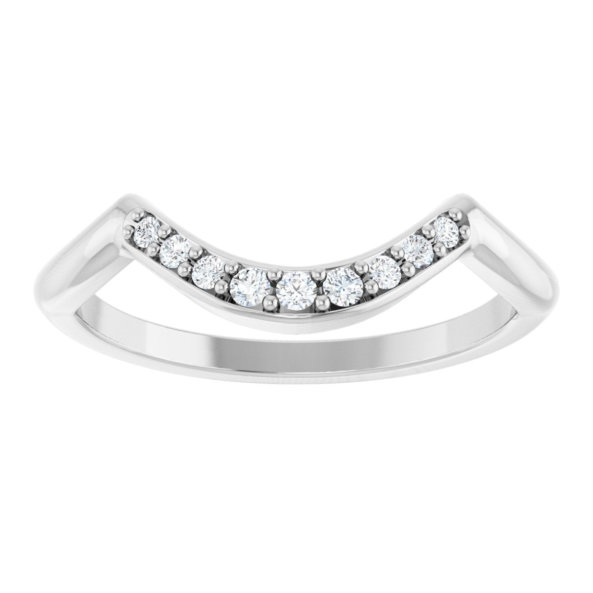 Double Claw-Prong Three-Stone Engagement Ring or Band