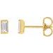 Straight Baguette Channel-Set Stud Earrings