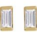 Straight Baguette Channel-Set Stud Earrings