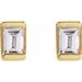 Straight Baguette Channel-Set Stud Earrings