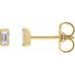 Straight Baguette Channel-Set Stud Earrings