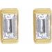 Straight Baguette Channel-Set Stud Earrings