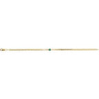 Bezel-Set Solitaire Curb Link Bracelet