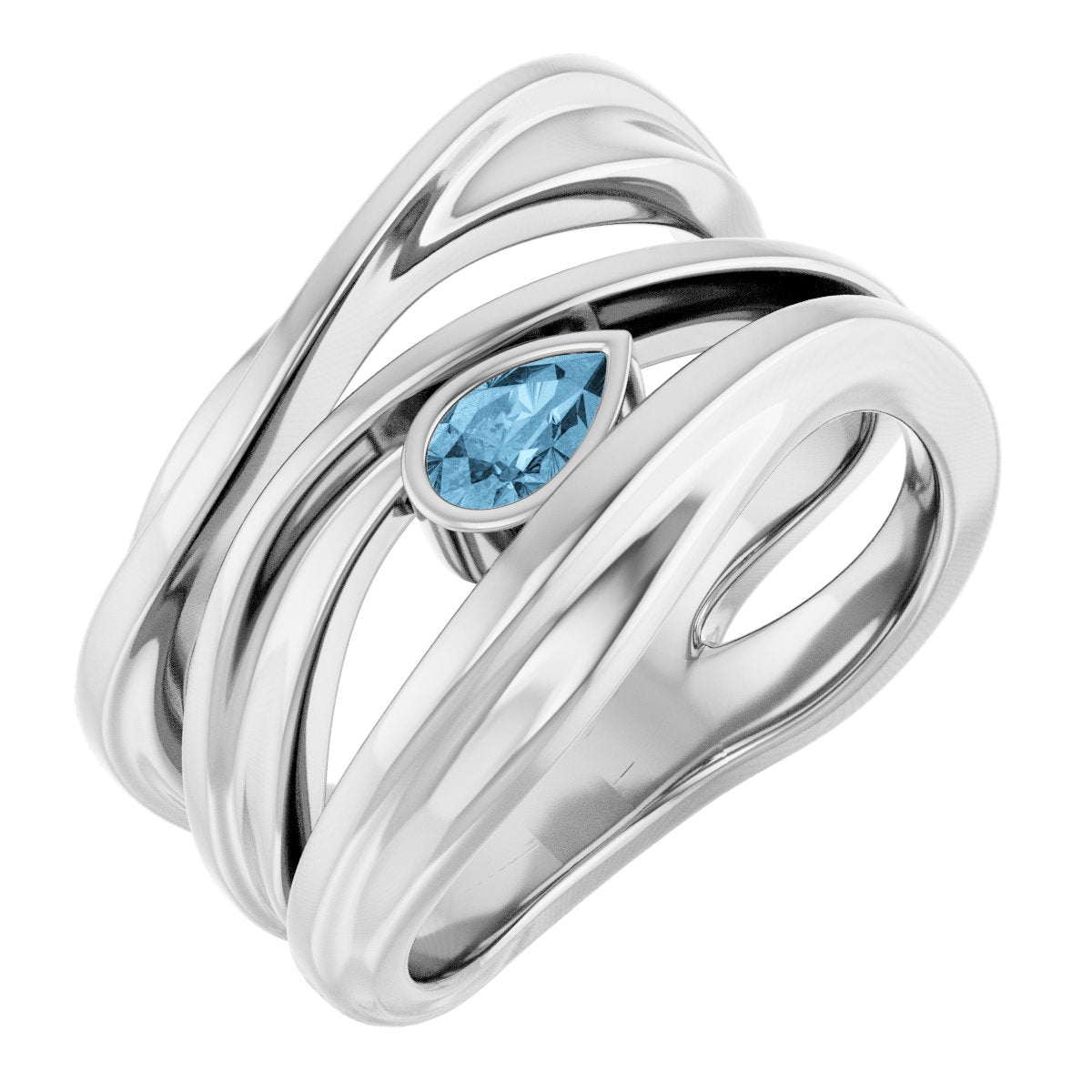 Accented Negative Space Ring