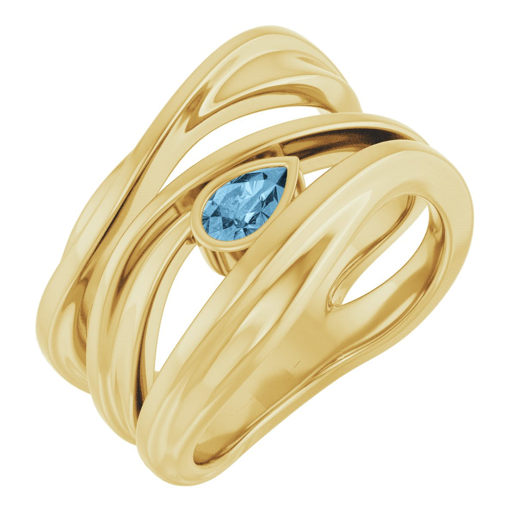 Accented Negative Space Ring