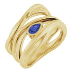 Accented Negative Space Ring