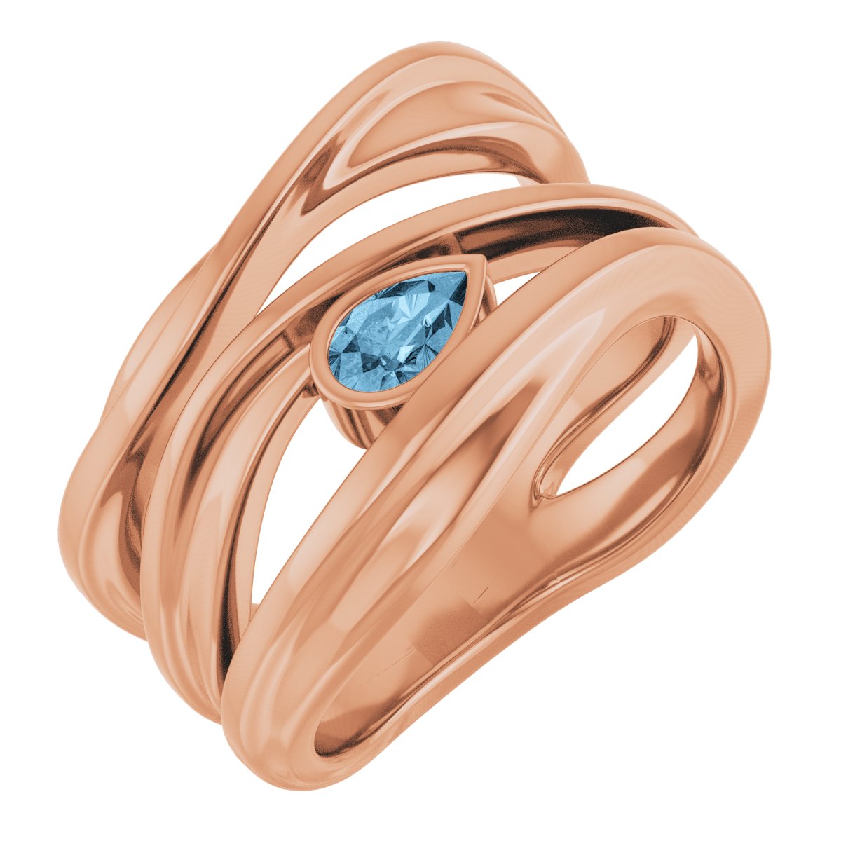 Accented Negative Space Ring