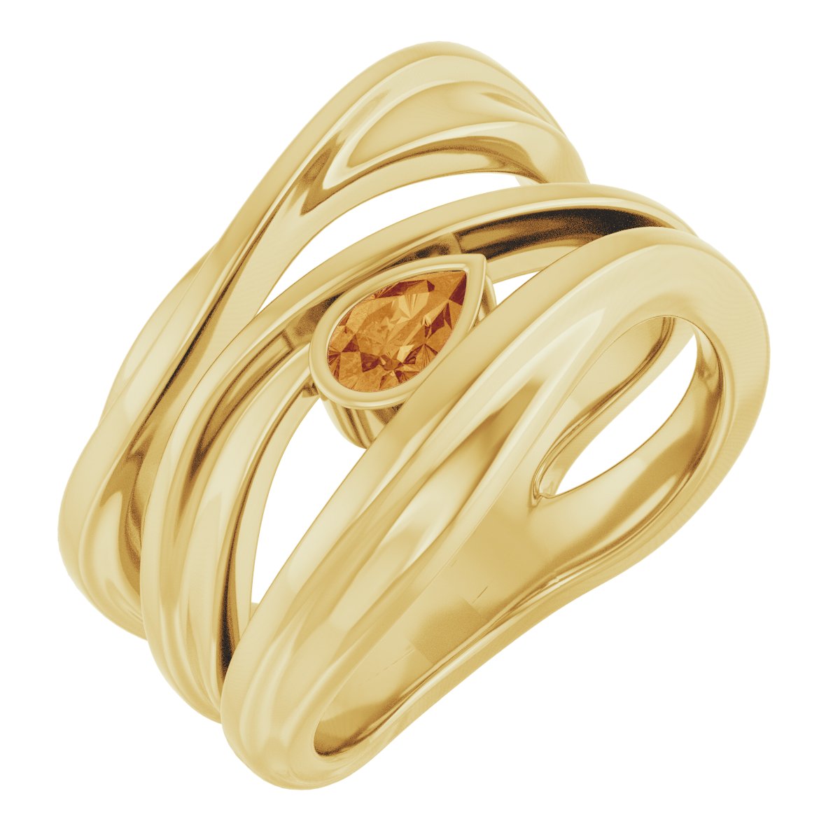 Accented Negative Space Ring