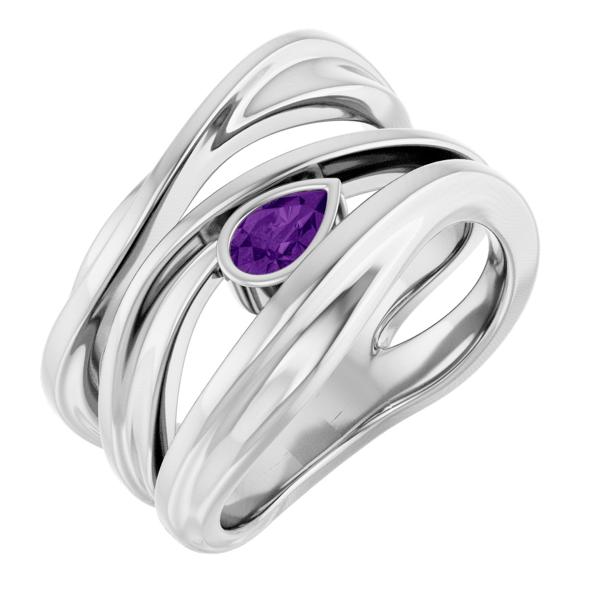 Accented Negative Space Ring