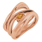 Accented Negative Space Ring