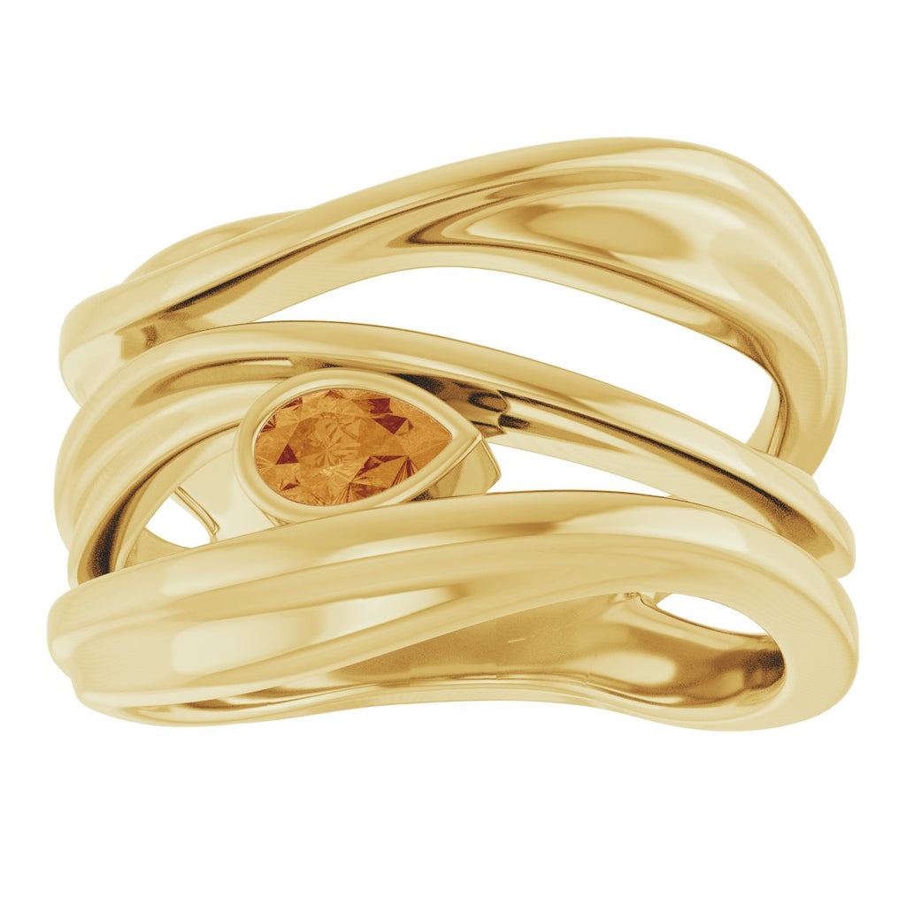 Accented Negative Space Ring
