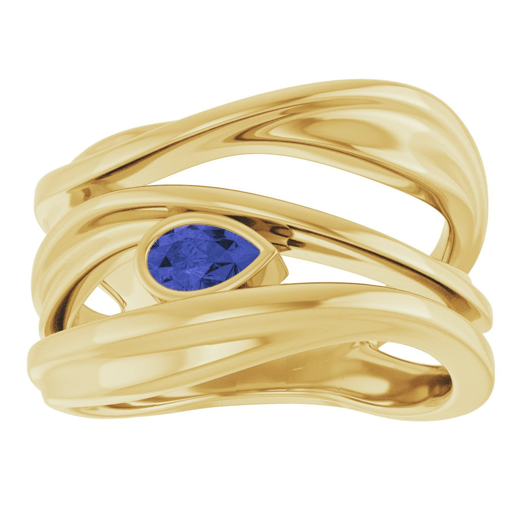 Accented Negative Space Ring