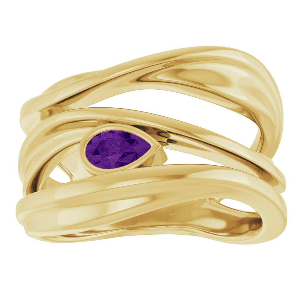 Accented Negative Space Ring