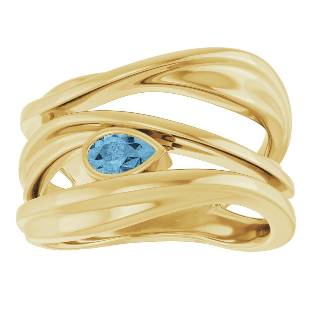 Accented Negative Space Ring