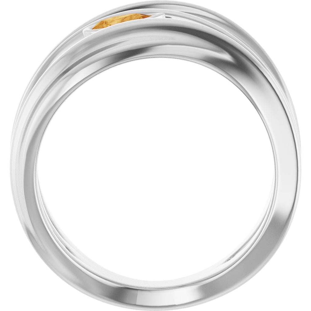 Accented Negative Space Ring