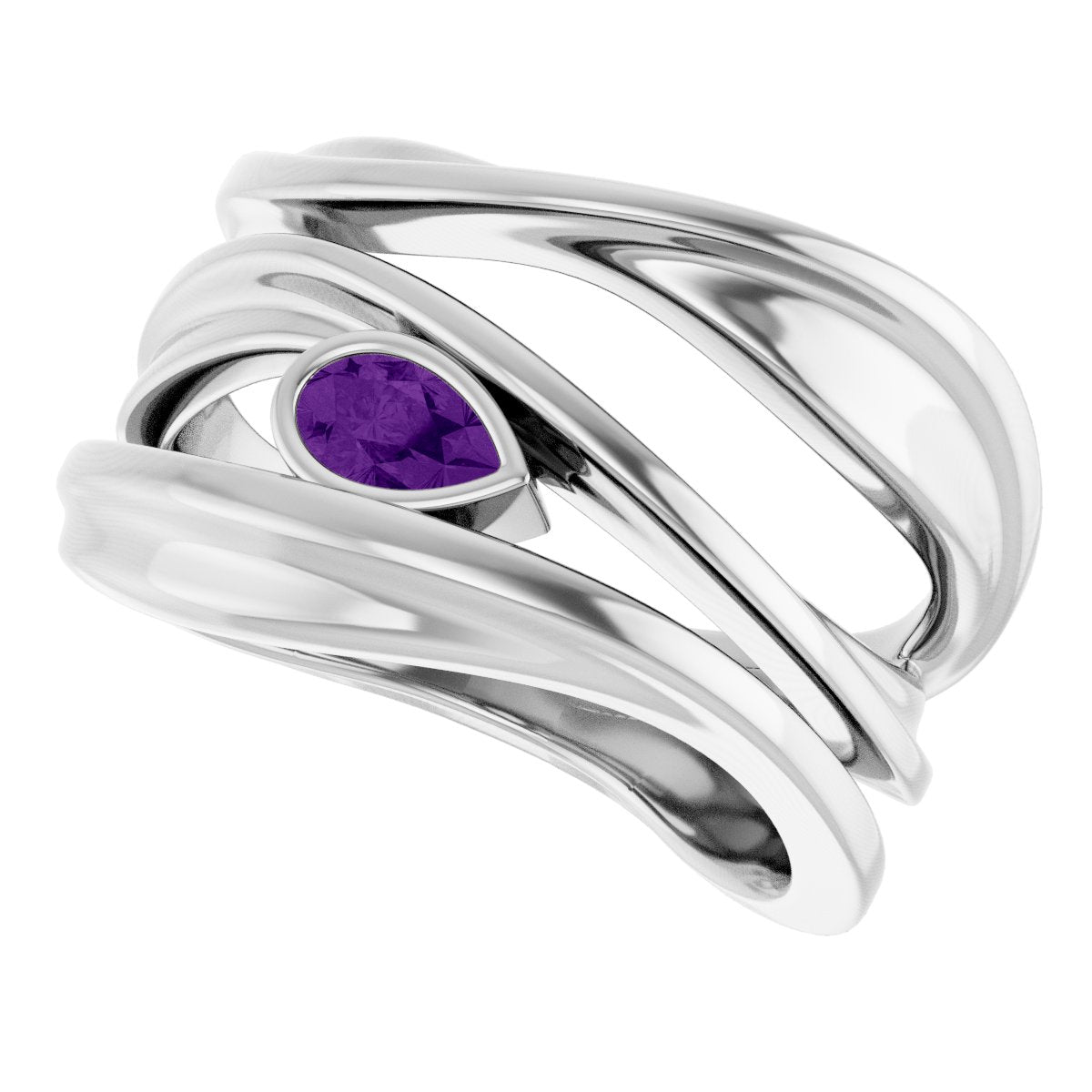 Accented Negative Space Ring