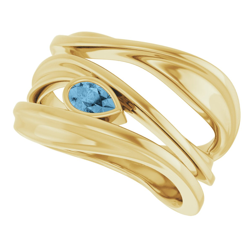 Accented Negative Space Ring