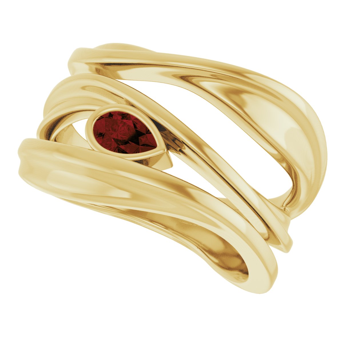 Accented Negative Space Ring