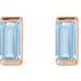 Straight Baguette Channel-Set Stud Earrings