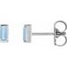 Straight Baguette Channel-Set Stud Earrings