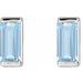 Straight Baguette Channel-Set Stud Earrings