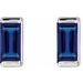 Straight Baguette Channel-Set Stud Earrings