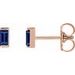 Straight Baguette Channel-Set Stud Earrings