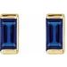 Straight Baguette Channel-Set Stud Earrings