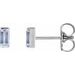 Straight Baguette Channel-Set Stud Earrings