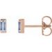 Straight Baguette Channel-Set Stud Earrings