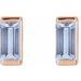 Straight Baguette Channel-Set Stud Earrings