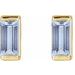 Straight Baguette Channel-Set Stud Earrings