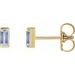 Straight Baguette Channel-Set Stud Earrings