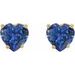 Heart 4-Prong Stud Earrings