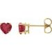 Heart 4-Prong Stud Earrings