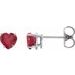 Heart 4-Prong Stud Earrings