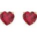 Heart 4-Prong Stud Earrings