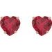 Heart 4-Prong Stud Earrings