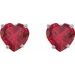 Heart 4-Prong Stud Earrings