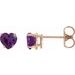 Heart 4-Prong Stud Earrings
