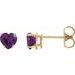 Heart 4-Prong Stud Earrings