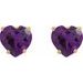 Heart 4-Prong Stud Earrings