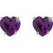 Heart 4-Prong Stud Earrings