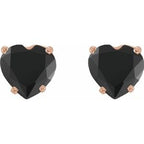 Heart 4-Prong Stud Earrings