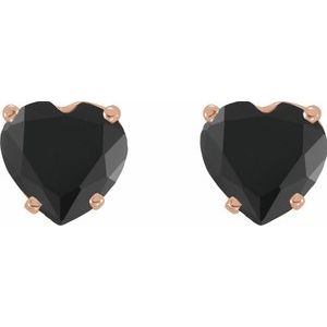 Heart 4-Prong Stud Earrings